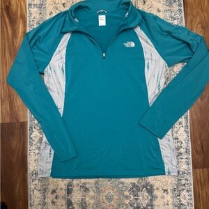 The North Face Teal and Gray Active Pullover